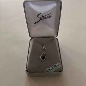 Storrs Silver Tone Wild Pearl Teal Tone Drop Necklace